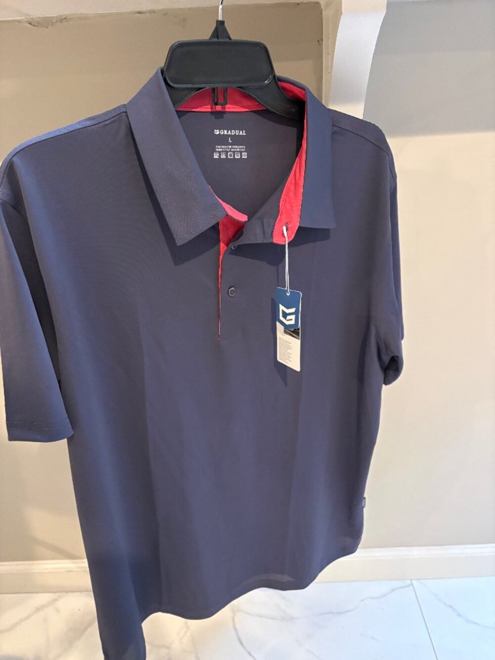 Gradual dark blue polo